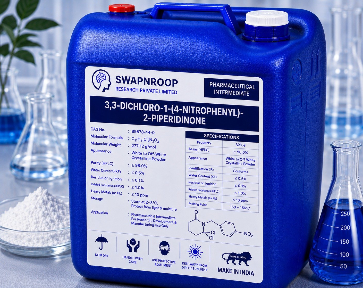 3,3-Dichloro-1-(4-nitrophenyl)-2-piperidinone