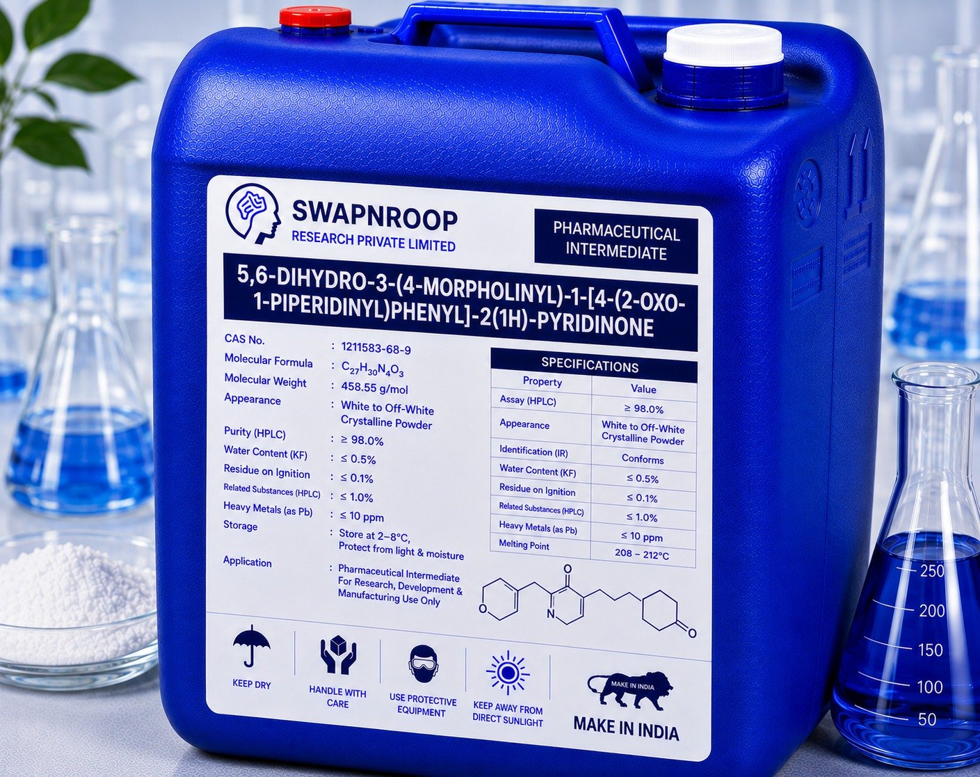 5,6-Dihydro-3-(4-morpholinyl)-1-[4-(2-oxo-1-piperidinyl)phenyl]-2(1H)-pyridinone